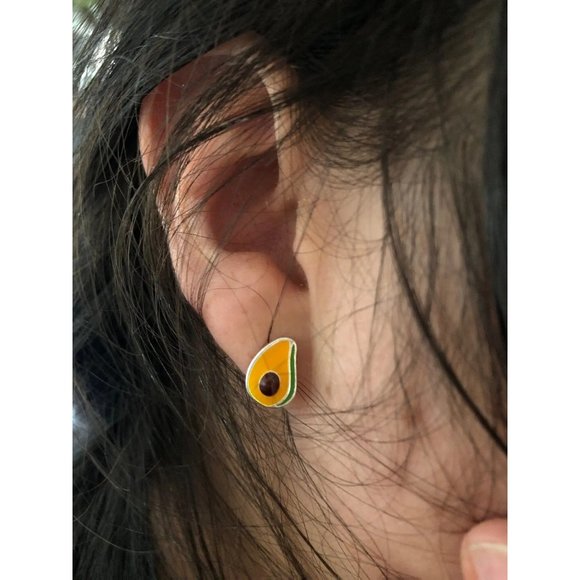 Unbranded Jewelry - Green Avocado Fruit Vegetable Stud Earrings Mismatch Mini Novelty Fashion Gift
